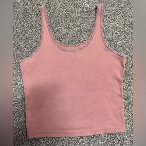 Wild Fable Dusty Pink Lace Tank Top